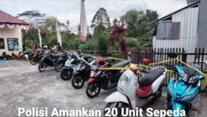 Polisi Amankan 20 Unit Sepeda Motor di Lokasi Terminal Baru Songka