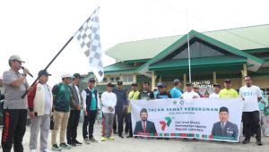HAB Ke-77 Kementrian Agama RI, Plt Kadispora Palopo Lepas Jalan Sehat Kerukunan