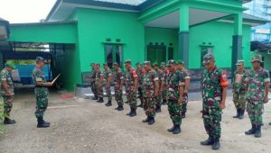 Pimpin Apel Pagi Pengecekan Personel, Danramil 1403-11 Masamba Sampaikan Hasil Rapat Perwira