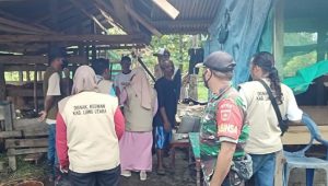Sosialisasikan Pencegahan Penularan Penyakit Jembrana, Babinsa Dampingi Tim Kesehatan Hewan