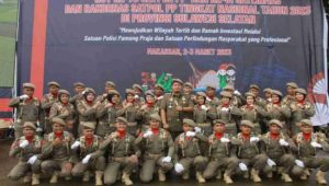 Upacara Gelar Pasukan, Satu Peleton Personil Luwu Hadiri  HUT Satpol PP Ke-73 di Makassar