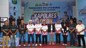 Sambut Hari Bhayangkara Ke 77, Polres Soppeng Gelar Tournament Badminton Kapolres Cup 2023