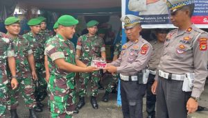 Sinergitas TNI-Polri, Kompi 721 Makkasau Silaturahmi ke Satlantas Polres Palopo
