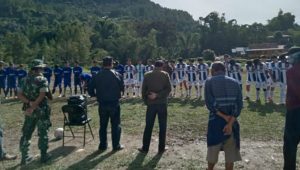 Pengamanan Sepak Bola, Sertu Murni Imbau Junjung Tinggi Sportifitas dan Jaga Keamanan