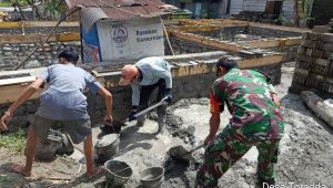 Monitoring Wilayah Binaan, Koptu Ahmad Saleh Selaku Babinsa Gelar Karya Bakti