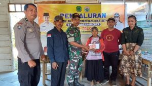 Babinsa Koramil Limbong Hadiri Penyaluran BLT DD di Desa Taloto