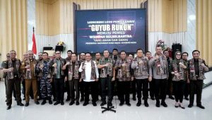 Apel Bersama dan Launching Logo Pemilu 2024 di Makodam XIV Hasanuddin