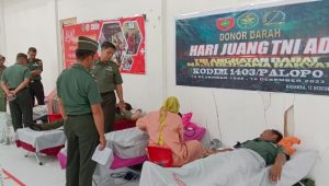 TNI-AD Maju Bersama Rakyat, Kodim 1403 Palopo Gelar Donor Darah di Luwu Utara