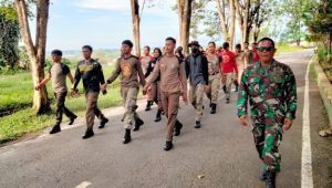 Satpol PP di Luwu Utara Dapat Pelatihan PBB dan Wasbang Dari Koramil Masamba