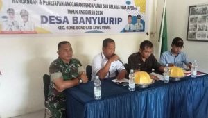 Rancangan Penetapan APBDes 2024, Babinsa Koramil Bone-Bone Hadiri Musyawarah