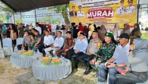 Jelang Hari Keagamaan Nasional, Pabung Luwu Utara Hadiri Gerakan Pangan Murah Serentak Provinsi Sulsel