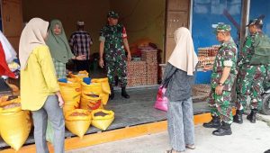Usai Lebaran Idul Fitri 1445 H, Babinsa Koramil Bone-Bone Pantau Harga Sembako di Pasar Rakyat