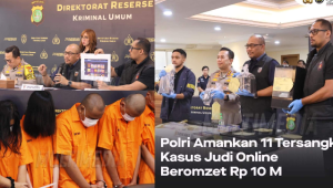 Terduga Pelaku Judi Online 11 Orang Diamankan, Omzetnya 10 Miliar
