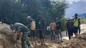 Monitoring Bencana Alam di Wilayahnya, Danramil Limbong : Kendala Alat Berat Dilapangan
