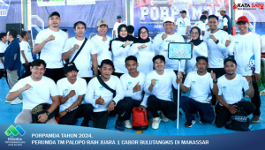 PORPAMDA, Perumda TM Palopo Raih Juara 1 Cabor Bulutangkis di Makassar