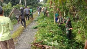 Karya Bakti di Desa Wonosari, Peltu Pratno : Jaga Silaturahmi Antara Prajurit TNI AD-Masyarakat