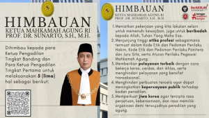 Lima Imbauan MA Untuk Pimpinan Pengadilan Tingkat Banding dan Pertama