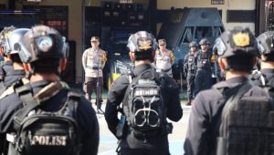 Apel Pengecekan BKO Brimob Kelapa Dua, Kapolres Palopo : 145 Personil PAM Perhitungan Suara Tingkat PPK