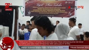 Rekap C1 Pilkada Palopo di Kecamatan Bara Berjalan Lancar dan Aman