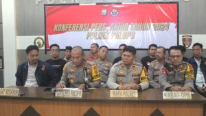 Konferensi Pers Akhir Tahun Polres Palopo, Lakalantas dan Kasus Narkoba Menurun