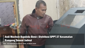 Andi Muchsin Bapenda Bone : Distribusi SPPT 27 Kecamatan Rampung Sesuai Jadwal