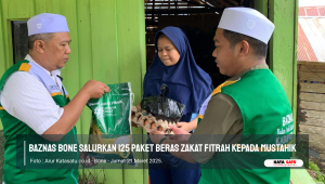 BAZNAS Bone Salurkan 125 Paket Beras Zakat Fitrah Kepada Mustahik