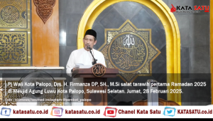 Awal Ramadan 1446 Hijriah, Pj Walikota Palopo Salat Tarawih di Masjid Agung