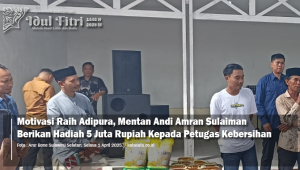 Motivasi Raih Adipura, Mentan Andi Amran Sulaiman Berikan Hadiah 5 Juta Rupiah Kepada Petugas Kebersihan