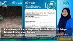 Hujan Deras, Air Sungai Magandang Keruh, Perumda TM Palopo Lakukan Pembersihan Sedimen