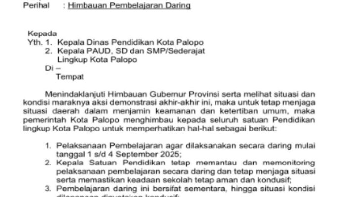 Aksi Unjuk Rasa, Wali Kota Palopo Tindaklanjuti Surat Edaran Gubernur Sulsel Soal Pembelajaran Daring
