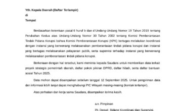 KPK Minta Kepala Daerah Setor Data 10 Proyek Strategis dan Pokok Pikiran DPRD, Termasuk Kota Palopo