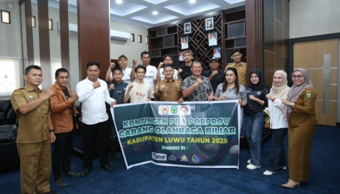Dilepas Wabup Dhevy Bijak,8 Atlet Biliar Luwu Siap Berlaga di Pra-Porprov  Kota Parepare