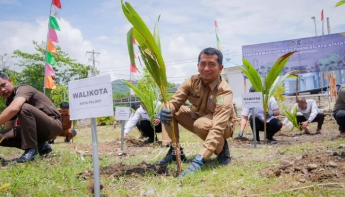 Lapas Palopo Tanam Bibit Kelapa, Kadis DLH : Perkuat Swasembada dan Kemandirian