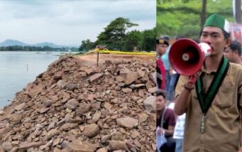 Penimbunan Danau Mawang yang dinilai merusak ekologi disorot aktivis HMI, Hidayatullah (Dok: katasatu)