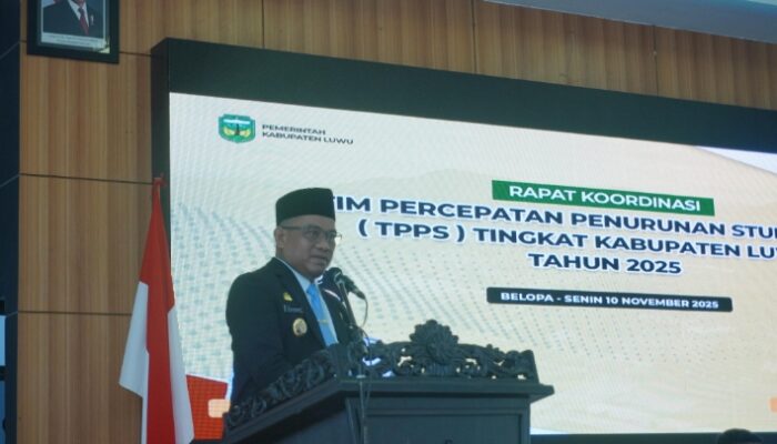 Bupati Luwu Buka Rakor TPPS 2025: Tekankan Percepatan Penurunan Stunting